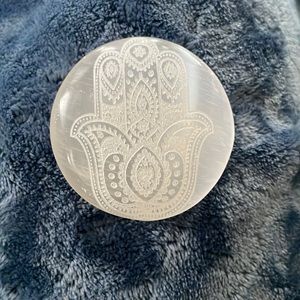 Selenite palm crystal